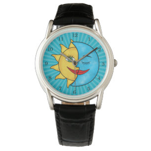 Sun Moon solar rays Celestious-thema Horloge