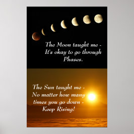 Sun Moon Spiritueel Inspirerend Motivation Quote Poster