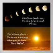 Sun Moon Spiritueel Inspirerend Quote Poster (Voorkant)