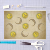 Sun Moon staat voor kunsthandtekening Tissuepapier (Craft)