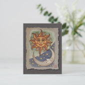 Sun Moon & Stars Briefkaart (Staand voorkant)