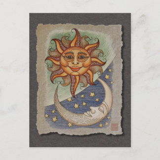 Sun Moon & Stars Briefkaart