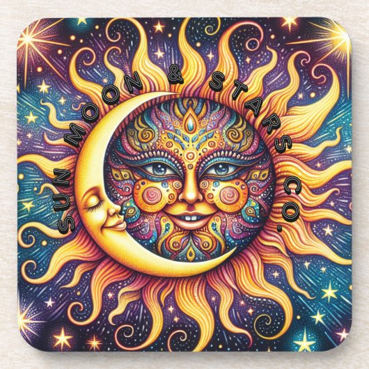 Sun, Moon & Stars Co. Onderzetter (Voorkant)