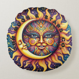 Sun, Moon & Stars Co. Rond Kussen