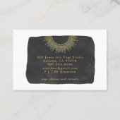 Sun Moon Stars Gold Caramel Yoga Studio Visitekaartje (Achterkant)
