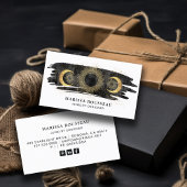 Sun Moon Stars Goud Zwart Wit Sieraden Ontwerper Visitekaartje