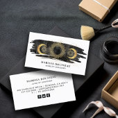 Sun Moon Stars Goud Zwart Wit Sieraden Ontwerper Visitekaartje