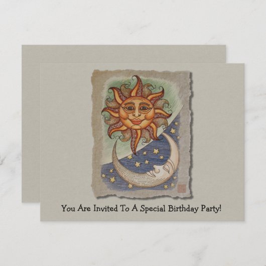 Sun Moon & Stars Kaart (Voorkant / Achterkant)