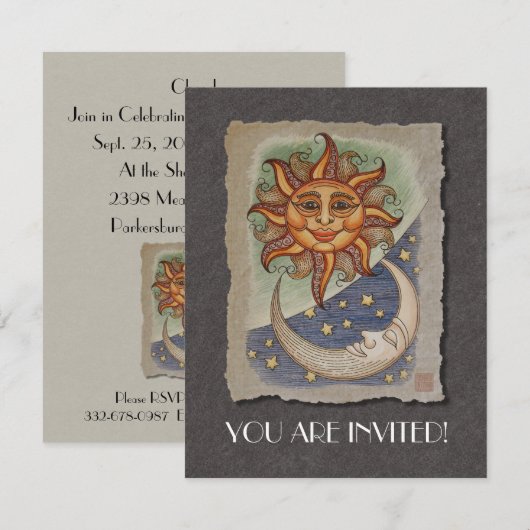 Sun Moon & Stars Kaart (Voorkant / Achterkant)