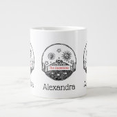 Sun Moon Stars Ocean Planet Earth Tekening Grote Koffiekop (Voorkant)