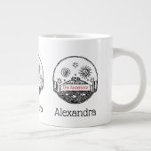 Sun Moon Stars Ocean Planet Earth Tekening Grote Koffiekop (Rechts)