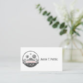  Sun Moon Stars Ocean Planet Earth Tekening Visitekaartje (Staand voorkant)