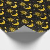  Sun Moon Stars Patroon Cadeaupapier (Hoek)
