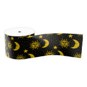Sun Moon Stars Patroon Grosgrain Lint (Spoel)