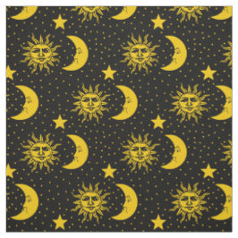 Sun Moon Stars Patroon Stof