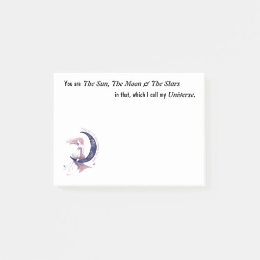 Sun Moon & Stars Post It Notes (Voorkant)