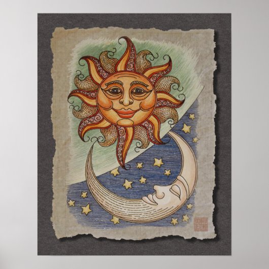Sun Moon & Stars Poster (Voorkant)