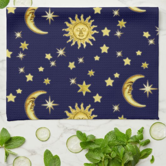 Sun, Moon & Stars 🌞 ⭐ Theedoek (Gevouwen)