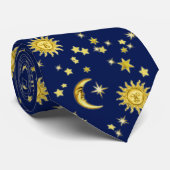 Sun, Moon & Stars Tie Stropdas (Opgerold)