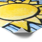 Sun Moon Stars Vrouwelijke Kunst Poster (Hoek)