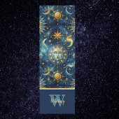 Sun Moon Sterren Astrologisch en Celestial Monogra Yogamat
