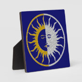 SUN & MOON Symbool - goud zilver Fotoplaat (Voorkant)