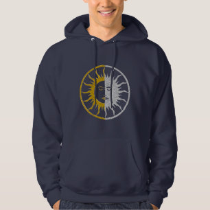 SUN & MOON-symbool - gouden zilver Hoodie