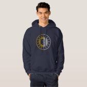 SUN & MOON-symbool - gouden zilver Hoodie (Voorkant volledig)