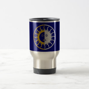 SUN & MOON-symbool - gouden zilver Reisbeker