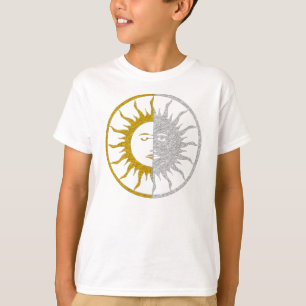 SUN & MOON-symbool - gouden zilver T-shirt