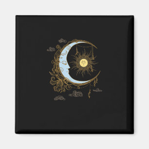 Sun Moon Vintage 90s Witch Whimsigoth Esthetisch Magneet