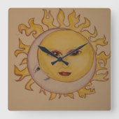 Sun Moon Wandklok (Voorkant)