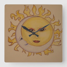 Sun Moon Wandklok