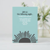 Sun Moon Water Bar Bat Mitzvah Small Party Kaart (Staand voorkant)