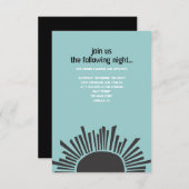 Sun Moon Water Bar Bat Mitzvah Small Party Kaart (Voorkant / Achterkant)