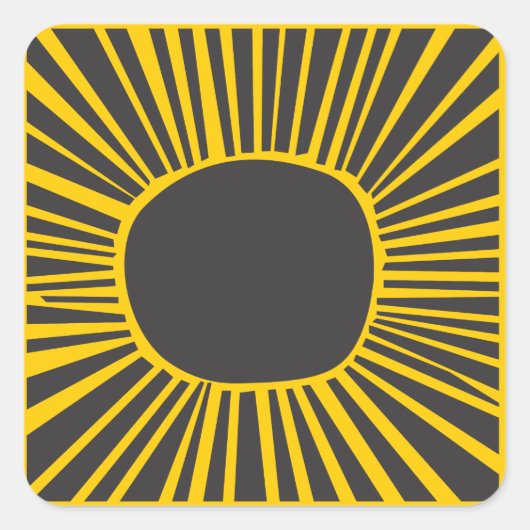 SUN MOON WATER Bar Bat Mitzvah Uitnodiging Vierkante Sticker (Voorkant)