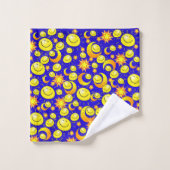 Sun Moon Yellow Stars Bathroom Towel sets Bad Handdoek (Wasdoekje)