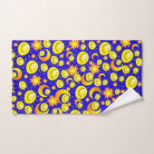 Sun Moon Yellow Stars Bathroom Towel sets Bad Handdoek (Handdoek)