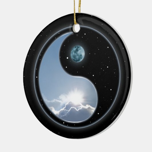 Sun-Moon Yin-Yang Keramisch Ornament (Links)