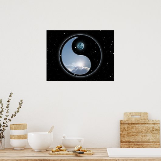 Sun-Moon Yin Yang Poster (Keuken)