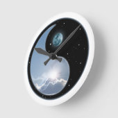 Sun-Moon Yin-Yang Ronde Klok (Hoek)