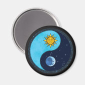 Sun Moon Yin Yang Symbol Magneet (Voorkant / Achterkant)