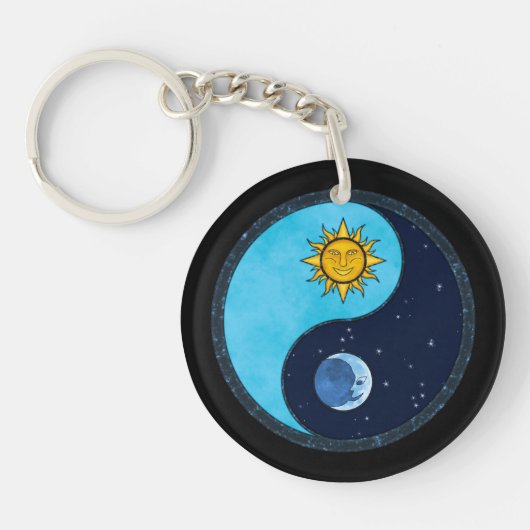 Sun Moon Yin Yang Symbol Sleutelhanger (Voorkant)