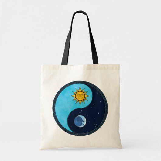 Sun Moon Yin Yang Symbool Canvas tas (Voorkant)