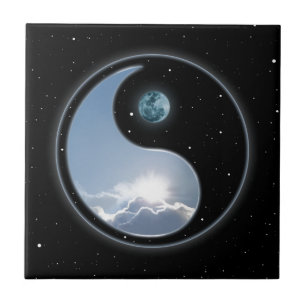 Sun-Moon Yin-Yang Tegeltje