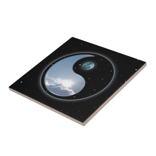 Sun-Moon Yin-Yang Tegeltje (Zijkant)