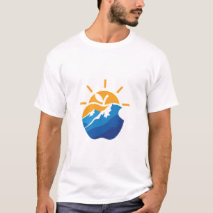 Sun Mountain Wave Circle Natuurliefhebber T-Shirt