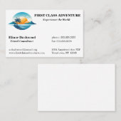 Sun Mountains Trees Circle Logo Reisbureau Visitekaartje (Voorkant / Achterkant)