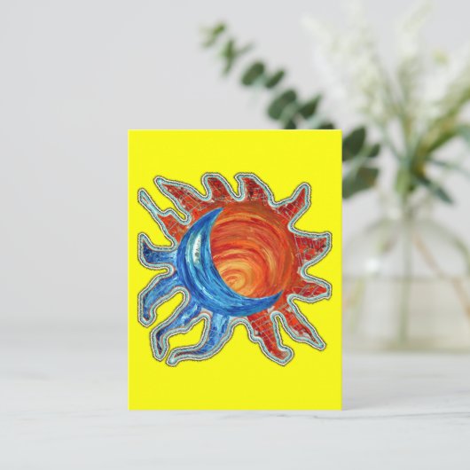 Sun N Moon Briefkaart (Staand voorkant)