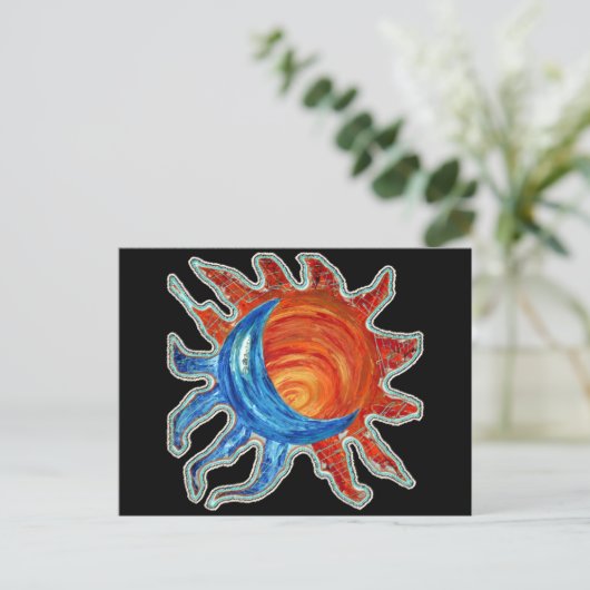 Sun N Moon Briefkaart (Staand voorkant)